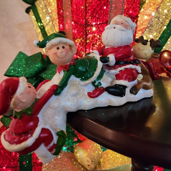 Whimsical Playful Santa And Friends Shelf Sitter Home Decor Holiday Ornament - Picture 1 of 5